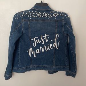 Customized “Just Married” Bride’s Denim Jacket